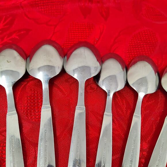 10X Mix Wallace WAS213 Stainless Forks N Spoons Flatware Heavy Solid Tbsp Tsp - Picture 13 of 16